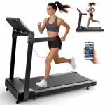 Elektrinis bėgimo takelis su Bluetooth, iki 14 km/h, 15 % nuolydis, 150 kg