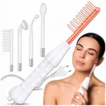 D'arsonval aparatas DERMA WAND su 4 elektrodais, plaukų ir odos priežiūrai, 10 W