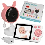Vaizdo auklė Nanny su 2,8" LCD ekranu, naktiniu matymu ir garso jutikliu