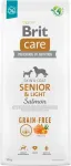 Sausas &scaron;unų maistas BRIT Senior & Light su la&scaron;i&scaron;a, be grūdų, 12 kg