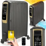 Alyvos radiatorius Yoer, 2500 W, 10 sekcijų, laikmatis, 3 &scaron;ildymo režimai, energijos taupymo funkcija