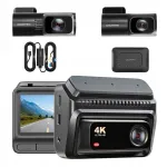 Vaizdo registratorius DDPAI Z60T 4K HDR su priekine, galine ir vidine kamera bei 4G moduliu