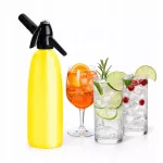 Ne&scaron;iojamas gazuoto vandens sifonas QUICK SODA MAKER, 1 l, geltonas, ART