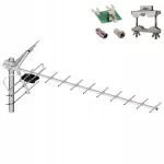 Kryptinė TV antena Dipol 19R/21-48, DVB-T2, UHF, LTE700, 14 dBi, su simetrikliu