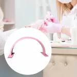 LED manikiūro stalo lempa, pusmėnulio formos, rožinė