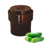 Keraminis 5 l bronzinis hermetinis puodas agurkams, virtuvei