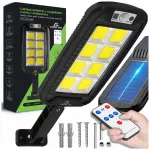 Lauko saulės &scaron;viestuvas su judesio jutikliu, LED, 1200 lm, laikiklis