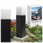Lauko &scaron;viestuvas stulpelis 32 cm, E27, juodas, LED