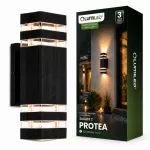 Lauko sieninis &scaron;viestuvas PROTEA LUMILED, GU10, juodas, &scaron;viečia į vir&scaron;ų ir apačią