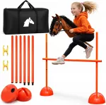 Kliūtis žaisliniam arkliui ant lazdos, reguliuojama, 120 cm