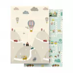 Vaiki&scaron;kas lavinamasis kilimėlis Rebel, 180x120 cm, su automobiliais ir traukiniais, putplasčio