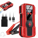 Automobilio paleidimo įrenginys su maitinimo banku, žibintuvėliu, 99900 mAh, 100A