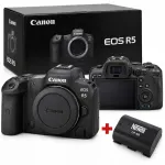 Fotoaparatas Canon EOS R5 korpusas juodas + papildoma baterija LP-E6