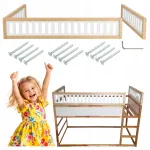 Apsauginė tvorelė dviauk&scaron;tėms lovoms, 30 cm, pu&scaron;is ir MDF