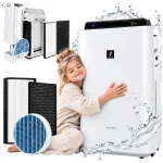 Oro valytuvas su drėkintuvu ir jonizatoriumi Sharp UA-HD50E-L, HEPA, 306 m&sup3;/h