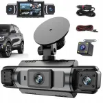Vaizdo registratorius automobiliui 4 kanalų, 1080P, priekinė ir galinė kamera, naktinis matymas, parkavimo funkcija