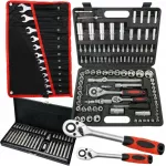 Įrankių rinkinys YATO, 160 vnt., su terk&scaron;lėmis 1/2" ir 1/4", TORX galvutės