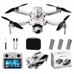 Vaiki&scaron;kas dronas Yulinland su 2x 4K kameromis, dėklu ir 3 baterijomis