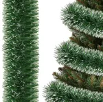 Kalėdinė girlianda eglutei, žalia, 6 m, XXL, 10 cm pločio