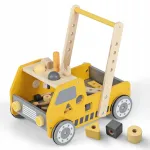 Medinis stumdukas vaikams 2-in-1 Montessori buldozeris