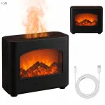 Oro drėkintuvas su židinio liepsnos efektu, LED, laikmatis, USB-C, 240 ml