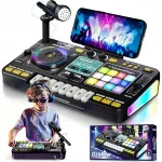 Vaiki&scaron;kas DJ pultas su mikrofonu, LED ap&scaron;vietimu ir &bdquo;Bluetooth&ldquo;