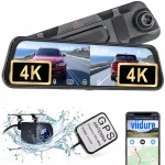 Veidrodinis vaizdo registratorius su UHD 4K+4K kamera, GPS, ADAS, BSD, LCA ir WiFi