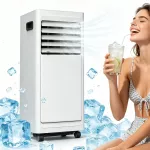 Ne&scaron;iojamas oro kondicionierius 9000 BTU su jonizatoriumi, 3 funkcijos, 2 greičiai, tinka miegamajam ir svetainei