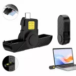 Tachografo kortelių skaitytuvas vairuotojams, USB-C, sulankstomas, skirtas i&scaron;maniesiems telefonams