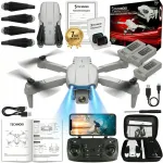 Dronas Technoid su nuotoliniu valdymu, WiFi kamera, 3 akumuliatoriai, 500 m atstumas, 45 min veikimo laikas, 40 km/h