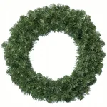 Dirbtinis žalias vainikas, 60 cm, tankus, imperatori&scaron;kos pu&scaron;ies PVC, durims