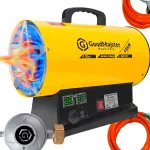 Dujinis &scaron;ildytuvas su termostatu, LCD ekranu, 15 kW, oro pūstuvas 320 m&sup3;/val.