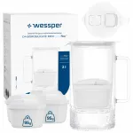 Stiklinis ąsotis Wessper D4 BOROSILICATE MINI 2 l, su 5 filtrais
