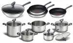 Puodų ir keptuvių dangčių rinkinys TEFAL Daily Cook, plienas, indukcijai, 14 dalių