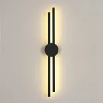 Sieninis LED &scaron;viestuvas, juodas, 17 W, 3000K