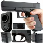 Metalinis GLOCK 17 juodas rutulinių &scaron;audyklių ginklo maketas