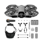 Dronas DJI Neo 2 su 4K kamera, Fly More Combo, akiniai, 60 k./s, ActiveTrack