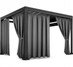 Lauko užuolaidos TERRACE, 155x220 cm, neper&scaron;lampamos, su tuneliu