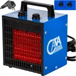 Elektrinis &scaron;ildytuvas 3 kW su ventiliatoriumi, termostatu, PTC, mini