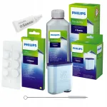 Kavos aparatų priežiūros rinkinys Philips CA6903 filtrai, CA6700 nukalkinimo skystis, valymo tabletės