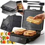 Sumu&scaron;tinių keptuvė&ndash;grilis&ndash;vaflinė 4 viename, 2200 W