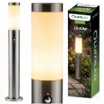 Lauko sodo &scaron;viestuvas su E27 lizdu, 45 cm, judesio ir sutemų jutikliais