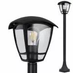 Lauko &scaron;viestuvas stovas LED E27, 100 cm, juodas, dekoratyvinis
