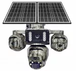 Lauko vaizdo stebėjimo kamera BERING GSM SOLAR, 4 pasukamos kameros, 8 MPx, su priartinimu