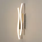 Sieninis LED &scaron;viestuvas, sidabrinis, 14W, 3000K, modernus