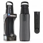 Vandens butelis su filtru Dafi SOLID 0,7 l, juodas, su 1 filtru