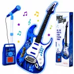 Elektrinė vaikų gitara su mikrofonu, stiprintuvu ir &scaron;viesomis