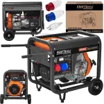 Dyzelinis generatorius 7000W 3 fazių, 230V/400V, varinė apvija