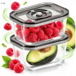 Maisto vakuuminiai indai CASO VacuBoxx Eco-Duo S, stikliniai, rinkinys