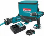 Atsuktuvas ir siaurapjūklis MAKITA CXT CT229R, 10,8V, 2x2,0Ah